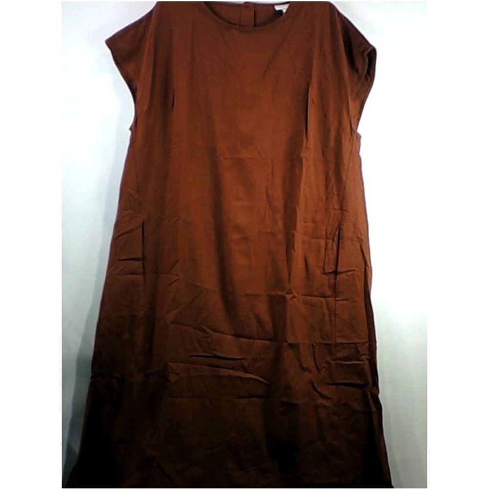 Refinity Womens 0GFF Regular Short Sleeve Casual Dress, Brown, Size X-Small